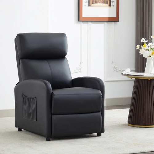 Manual leather recliner - pu,