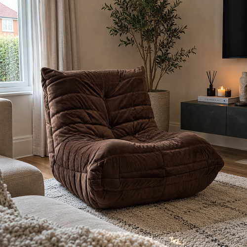 Coffee velvet accent - accent, chair