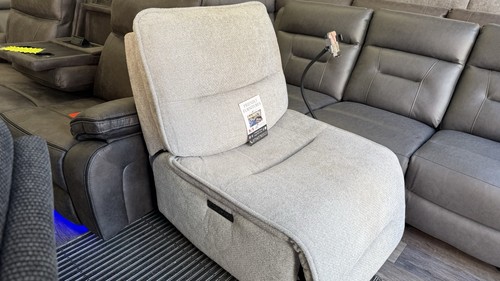 Swivel grey fabric power - grey,