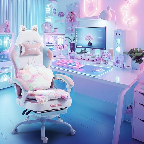 Gaming chair cute with cat - with,
